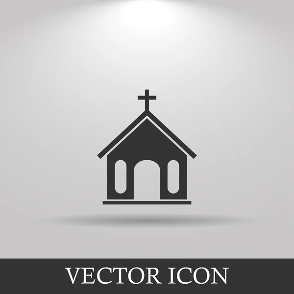 Ícone da igreja. Ilustração vetorial — Vetor de Stock