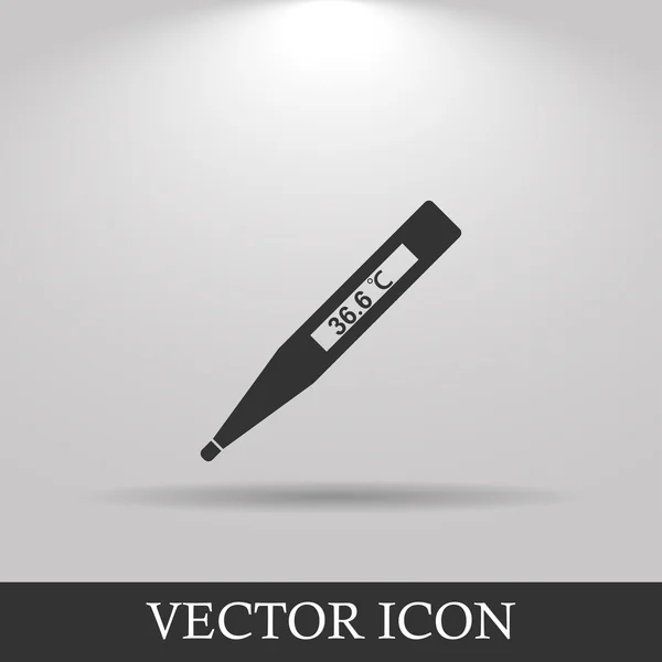 Icono vectorial del termómetro electrónico con indicación — Vector de stock