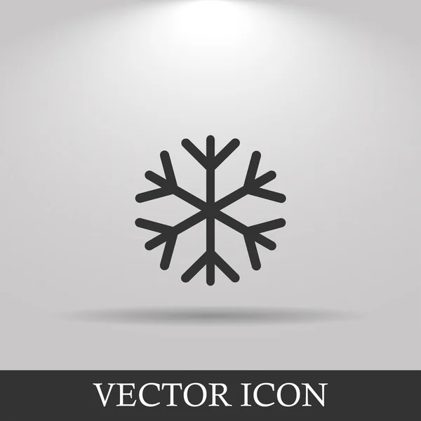 Flocon de neige icône plate . — Image vectorielle