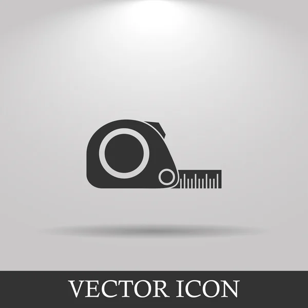 Icono de cinta métrica. Simbol de construcción de ruleta — Vector de stock