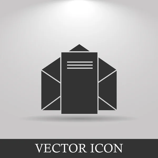 Envelope mail symbol. Flat design style. — Stock Vector