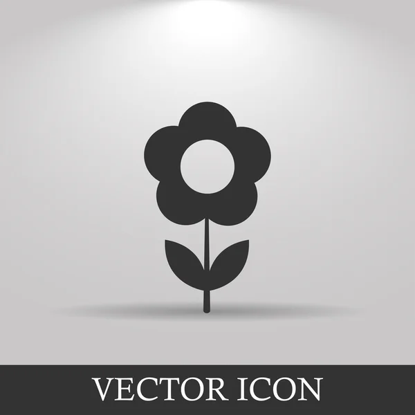 Blumensymbol. flacher Designstil — Stockvektor