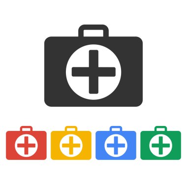 ambulanse simgesi. Düz tasarım stili.