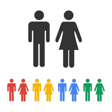 erkek ve kadın simgeler vektör, 