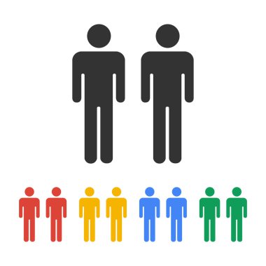 Çift simgesi. Düz tasarım stili.