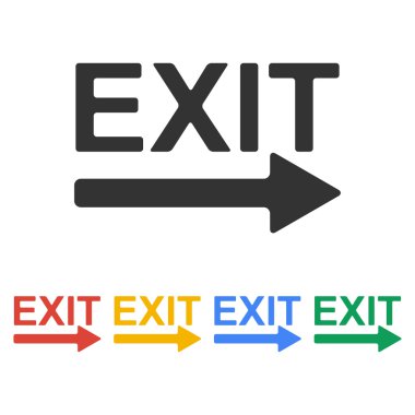 Çıkış simgesi - vektör illüstrasyonu 