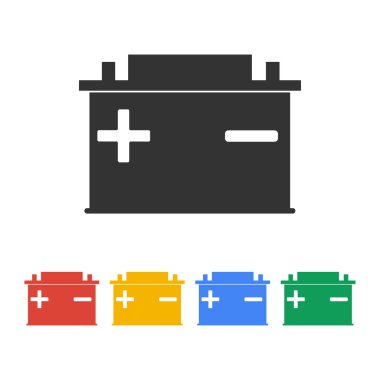 Araba akü vektör simgesi