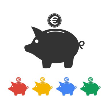 vektör kumbara simgesi