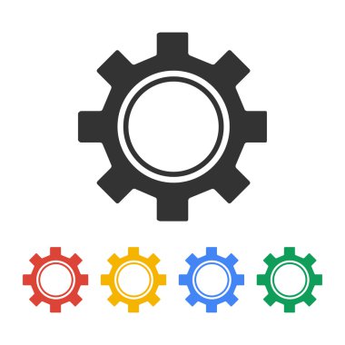 Vites simgesi, vektör çizimi. Düz tasarım biçimi.