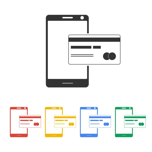 Значок мобильного платежа — стоковый вектор