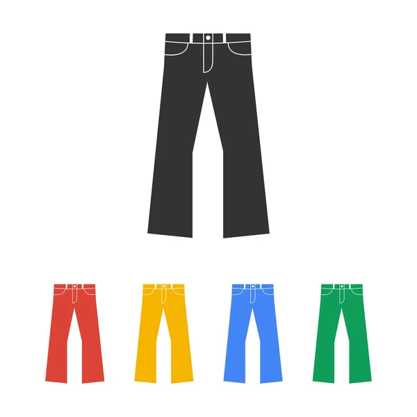 Icono de pantalones. Estilo de diseño plano . — Vector de stock