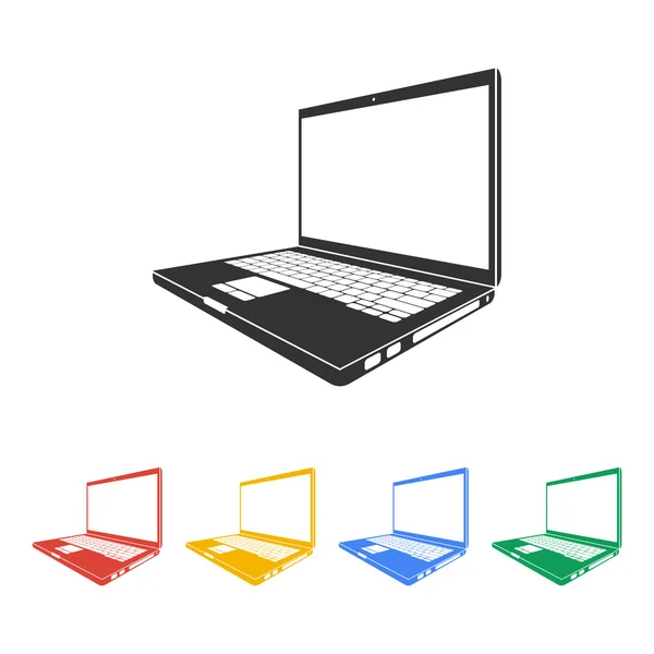 Illustration mit Laptop-Symbol — Stockvektor