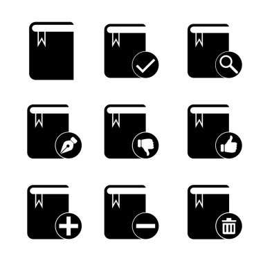 kitap seti. Düz tasarım stili eps