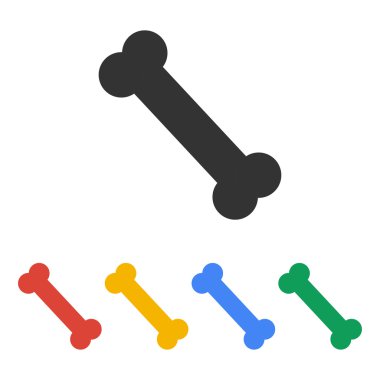 kemik simgesi. Düz tasarım stili.