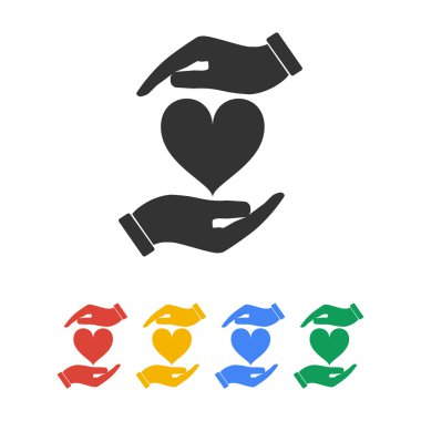 Vector Icon - kalp tutan eller