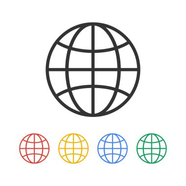 Dünya küre simgesi, sembol simge 