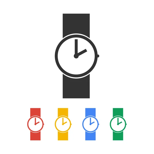 Wristwatch icon. Flat design style. — Stock Vector