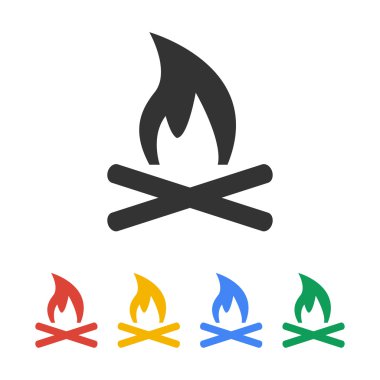 Bir ateş simgesinin vektör illüstrasyonu