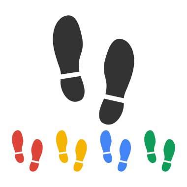 Imprint soles shoes icon.shoes print icon.vector illustration clipart