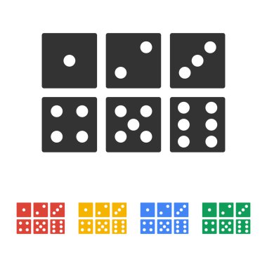 zar simgesi. Düz tasarım stili.