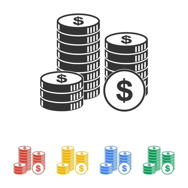 Stack of coins icon — Stock Vector