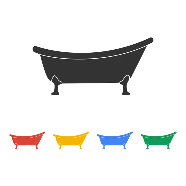 Icono de la bañera. Estilo de diseño plano . — Vector de stock