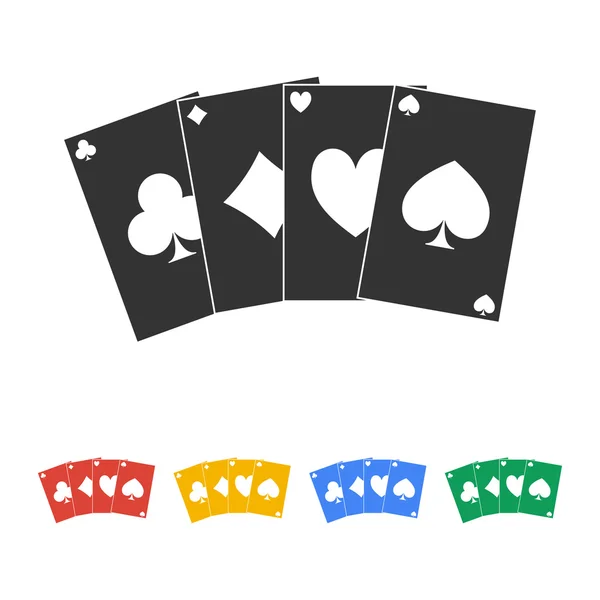 Jugar a las cartas icono — Vector de stock