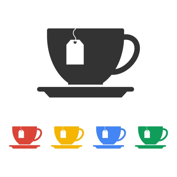 Cup with tea bag icon — Stock Vector