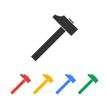 çekiç simgesi. Düz tasarım stili