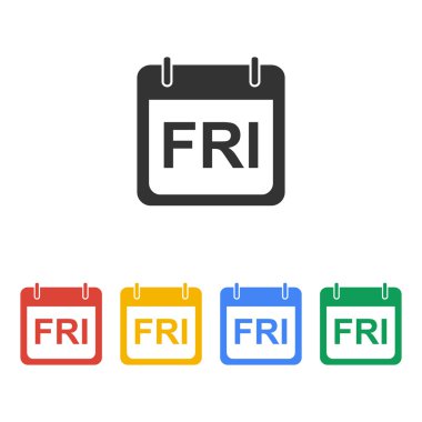 Haftanın günleri. Modern tasarım düz stil ikonu