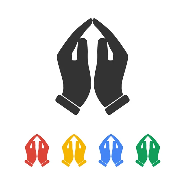 Praying hands icon, vector illustration. — Stock Vector