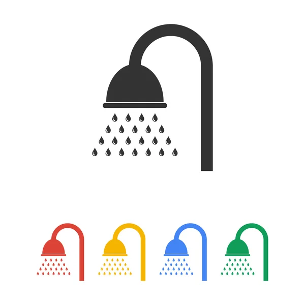 Icona della doccia. Stile di design piatto — Vettoriale Stock