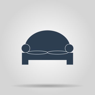 Kanepe simgeler. Modern tasarım düz stil ikonu.