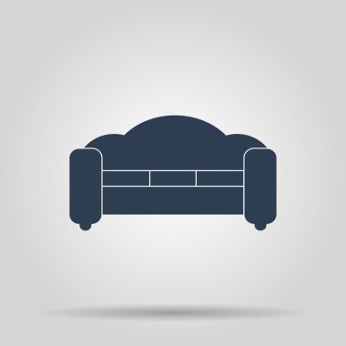 Kanepe simgeler. Modern tasarım düz stil ikonu.