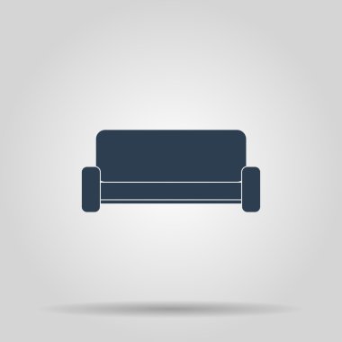 Kanepe simgeler. Modern tasarım düz stil ikonu.