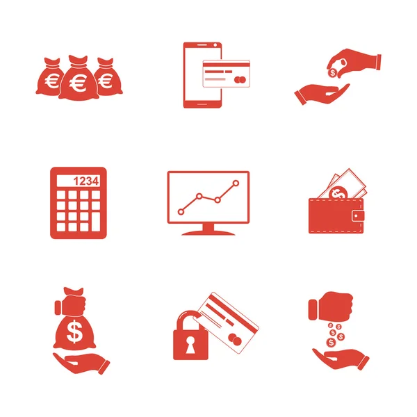 Money icons set — Stock Vector