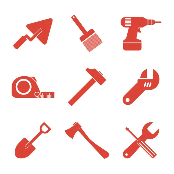 Zestaw ikon narzędzi roboczych — Wektor stockowy