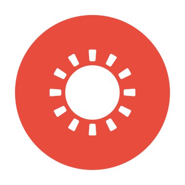 Güneş ikonu. düz dizayn biçimi 10.