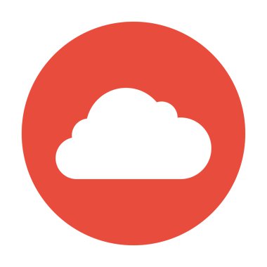 bulut simgesi, vektör illüstrasyonu. 