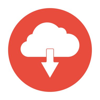 bulut simgesi, vektör illüstrasyonu. 