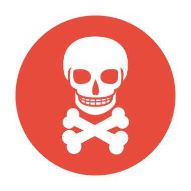 izole skull simgesi.