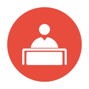 iş adamının düz simgesi