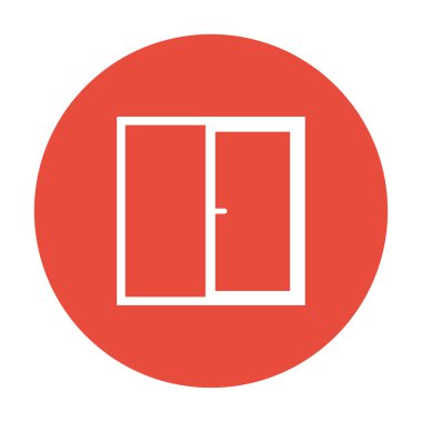 düz pencere simgesi, vektör çizim