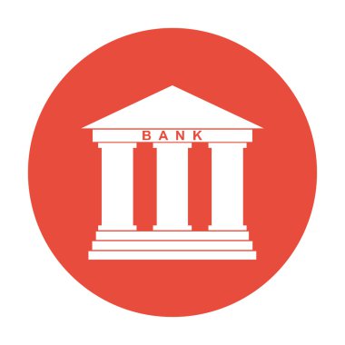 Banka simgesi. Modern tasarım düz stil ikonu
