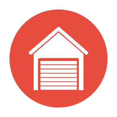 Garaj simgesi. Modern tasarım düz stil ikonu