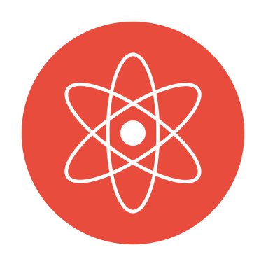 soyut fizik bilim modeli simgesini, vektör çizim. 