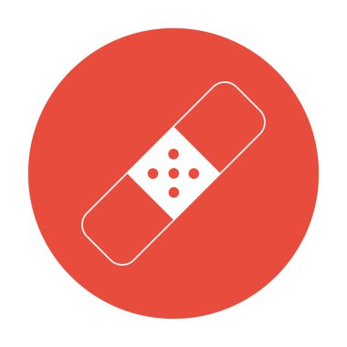 Alçı simgesi. Düz tasarım stili.