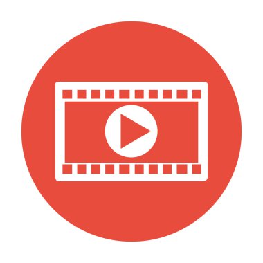 video simgesi. düz tasarım stili. vektör eps 10.