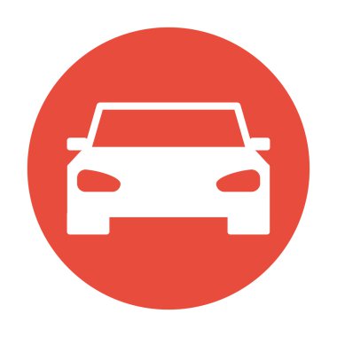 Araba simgesi. düz tasarım stili.