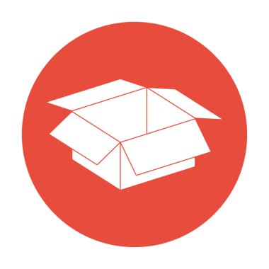 kutusu vektör çizim. düz tasarım stili